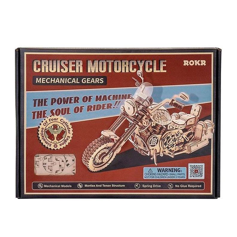 Puzzle 3D de Madera Moto Cruiser – ROKR LK504-0