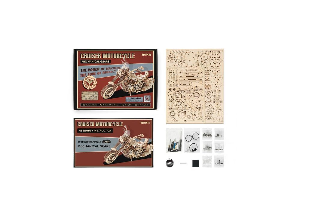 Puzzle 3D de Madera Moto Cruiser – ROKR LK504-7