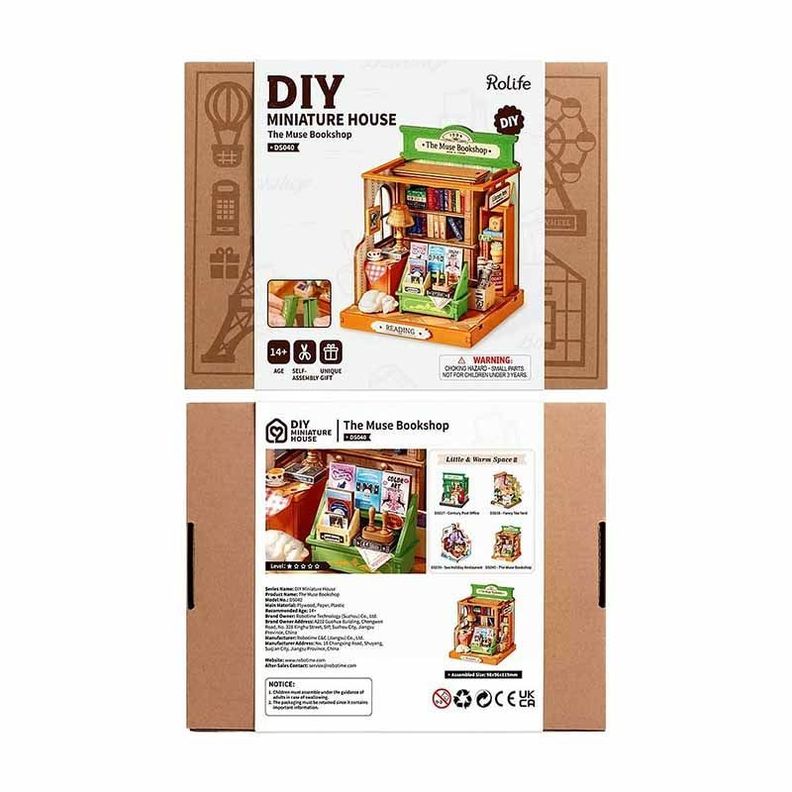 Casa Miniatura DIY - Librería The Muse | Puzzle 3D Robotime-1