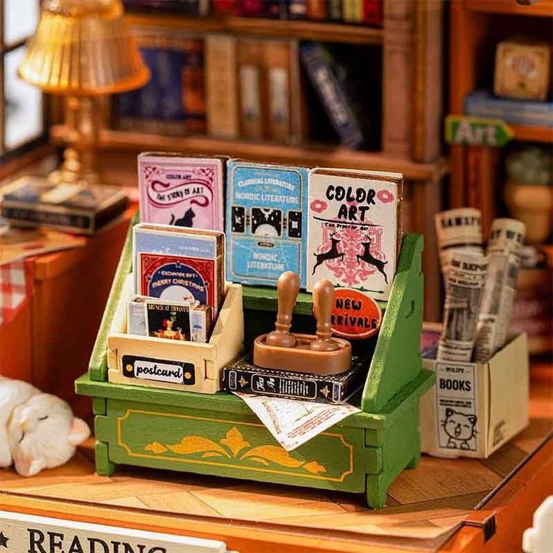Casa Miniatura DIY - Librería The Muse | Puzzle 3D Robotime-2