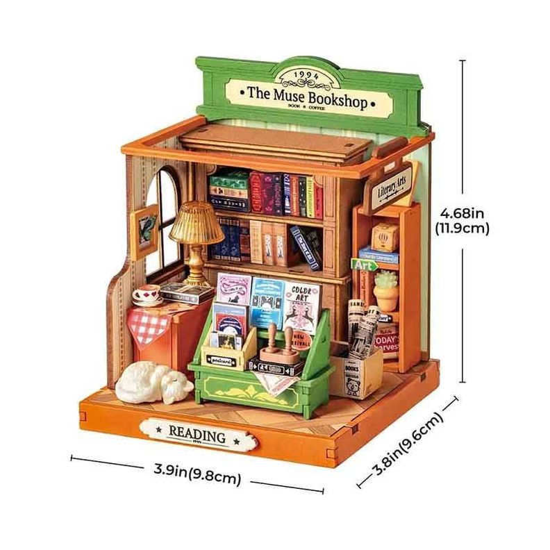 Casa Miniatura DIY - Librería The Muse | Puzzle 3D Robotime-4