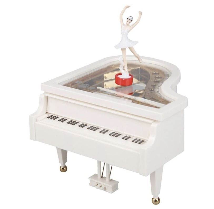 Caja Musical a Cuerda. Bailarina Sobre Piano-0