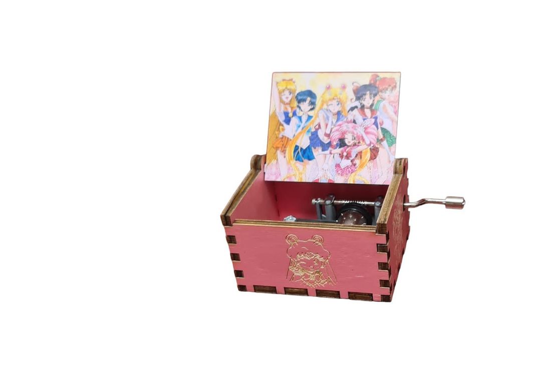 Caja Musical a Manivela “Sailor Moon” Pink-1