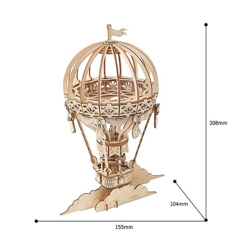 Puzzle 3D Globo Aerostático de Madera Robotime-5