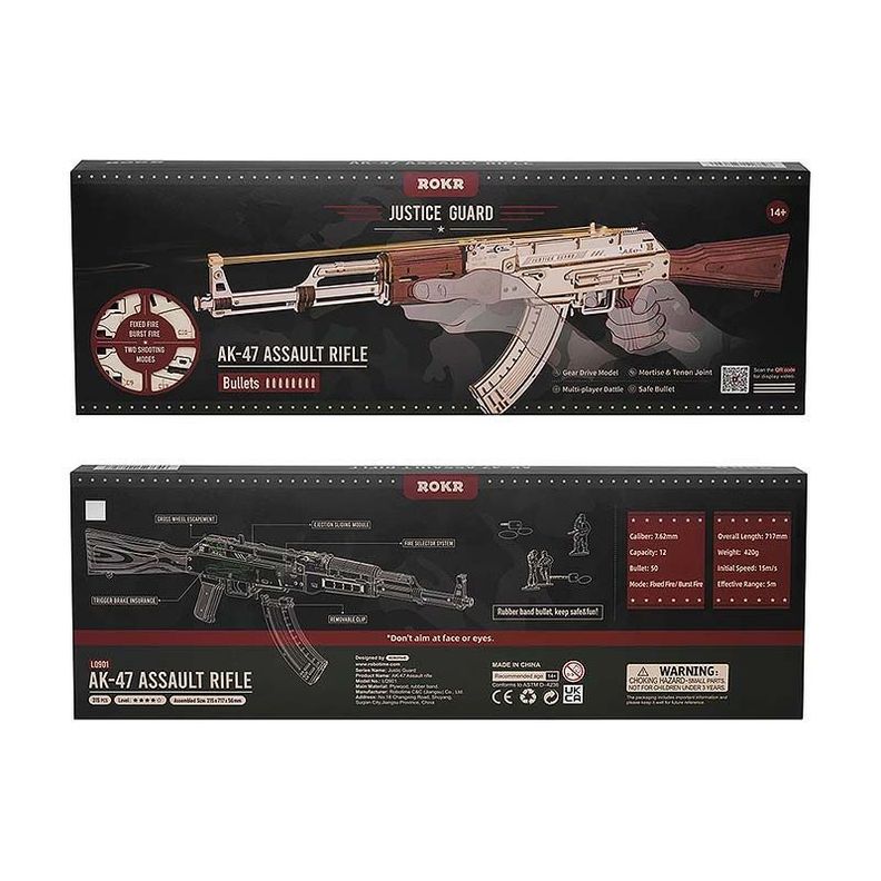 Puzzle 3D de Madera Rifle AK-47 – ROKR LQ901-1