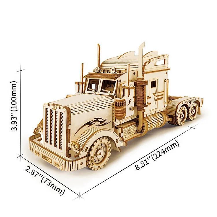 Puzzle 3D Camión de Carga Heavy Truck de Madera Robotime-2