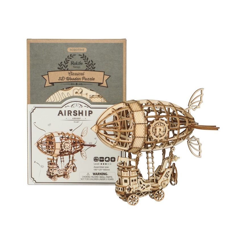Puzzle 3D Zeppelin de Madera Robotime-0