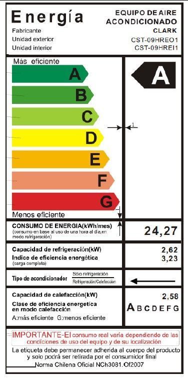 Aire Acondicionado Clark Split Frio/Calor 12000 BTU 220V-3