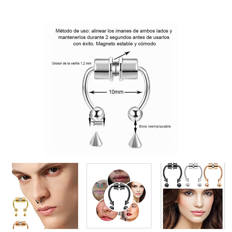 Piercing Falso Para Nariz Imantado Unisex 2UND-7