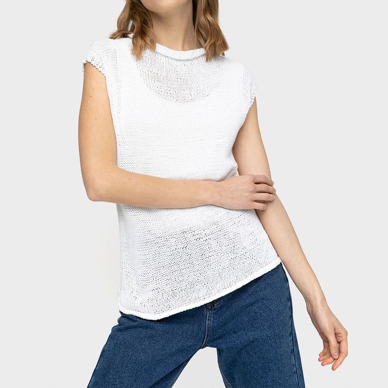 Polera Sin Mangas Cuello de Tortuga-0