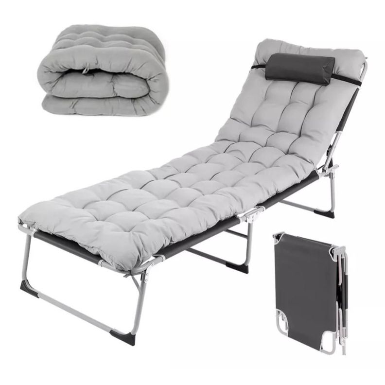 Cama Portatil Multi Posicion Silla De Camping Plegable