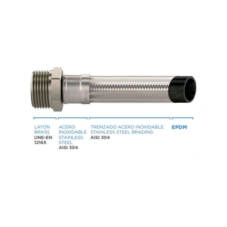 Conexión Flexible Geflex DN13 1/2" 30cm GENEBRE-4