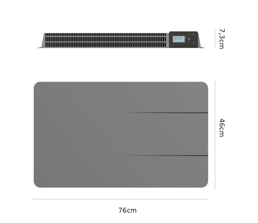 Estufa Radiador Calefactor Ónix Cerámico Antracita 1500W PRIMATERM-2