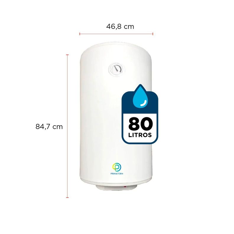 Termo Eléctrico 80 Litros 1500w 70°c PRIMATERM-2