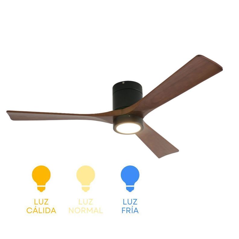 Ventilador de Techo Oslo Café con Iluminación Led 3 Colores 52” PRIMATERM-2