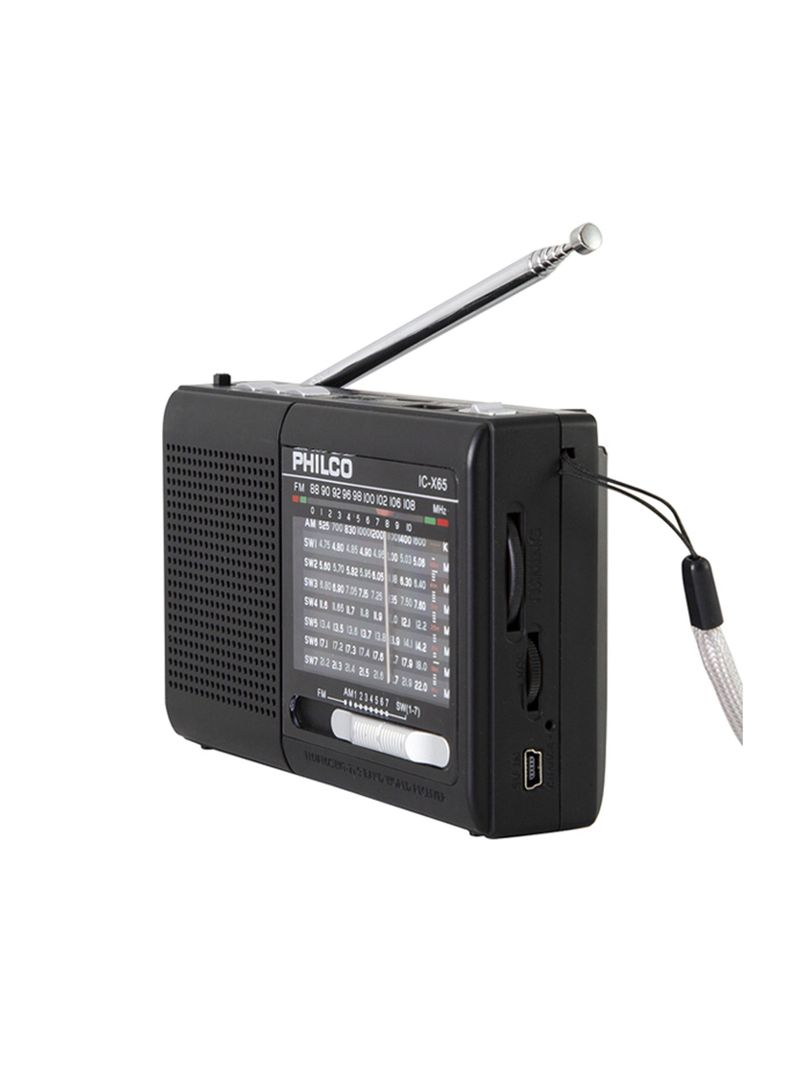 Radio Portatil Bluetooth 9 Bandas Fm BT Usb Micro Sd Philco ICX65-2