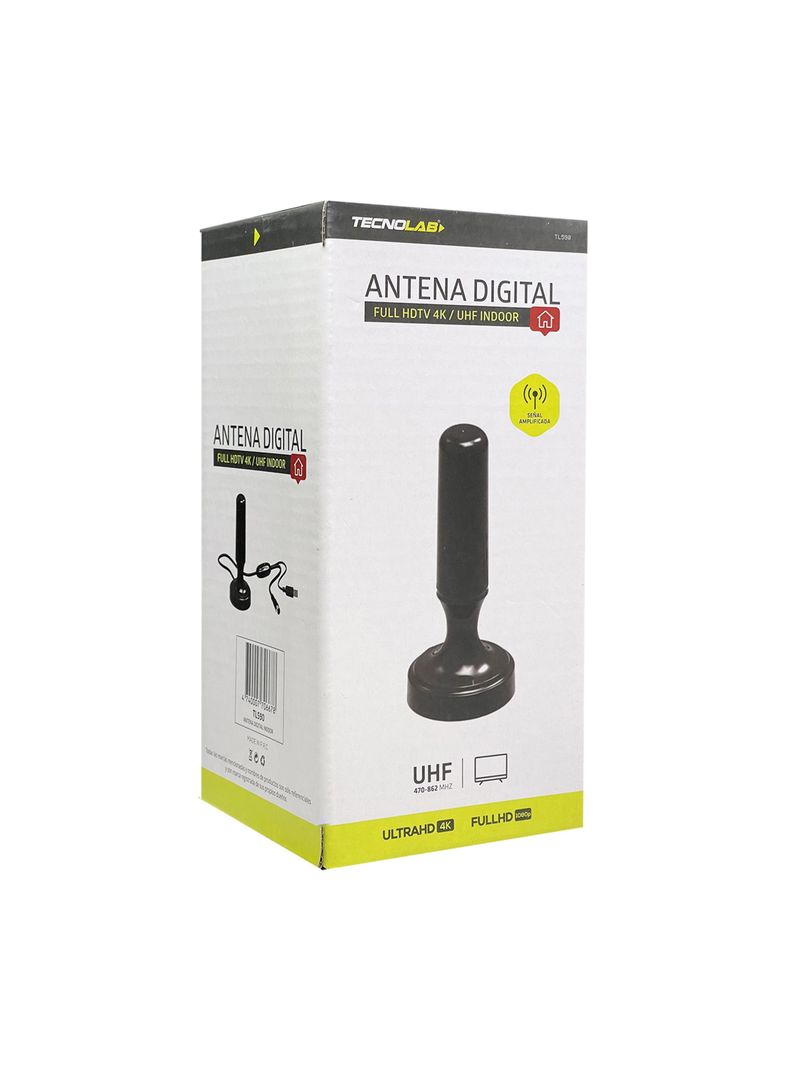 Antena Digital Full HD 4K 25dB Con Amplificador Tecnolab TL590-2