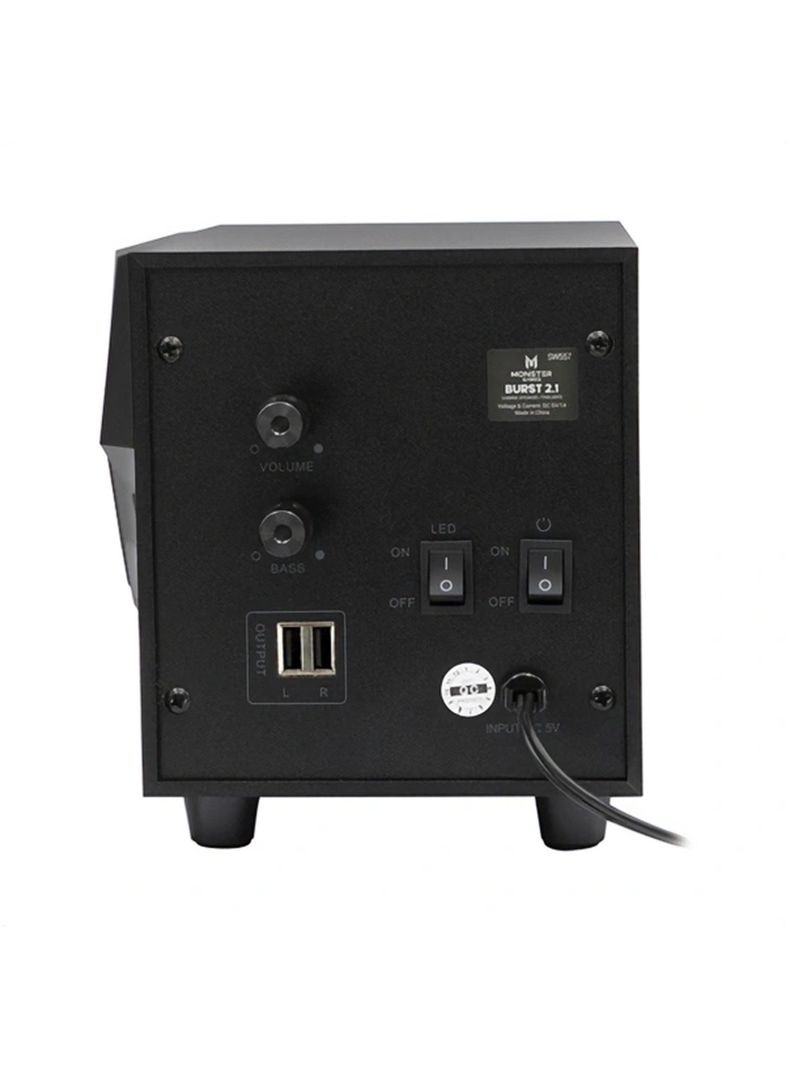 Subwoofer Monster Games Burst 2.1 Led Rgb-4