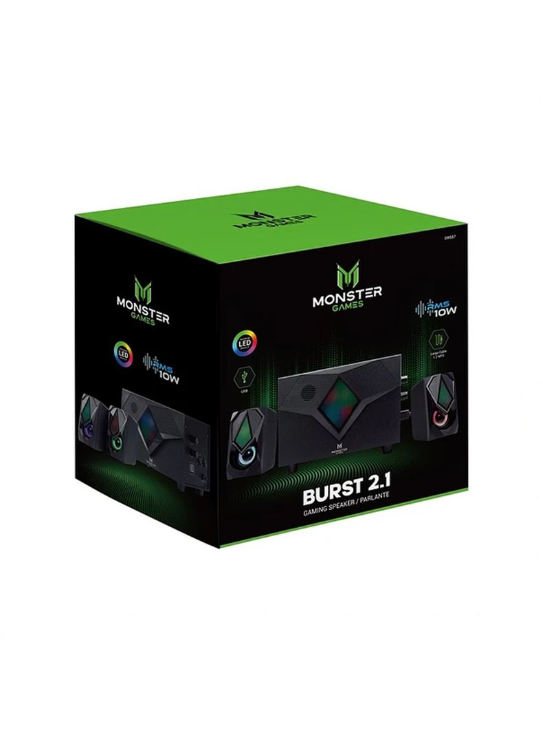 Subwoofer Monster Games Burst 2.1 Led Rgb-5