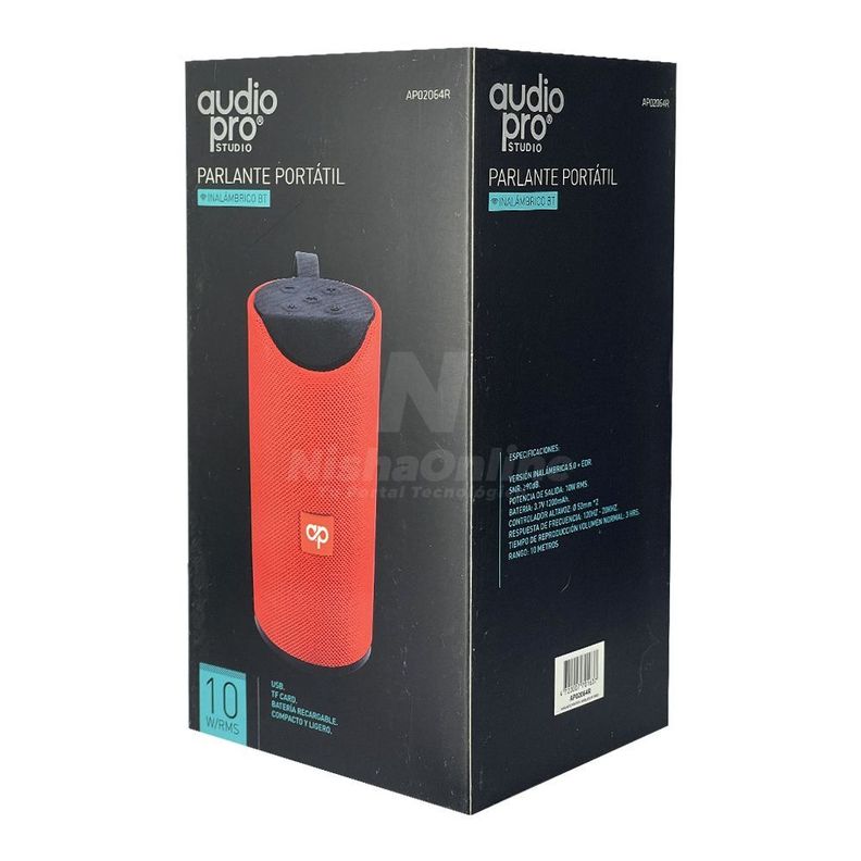 Parlante Bluetooth Audiopro AP02064R ROJO-1