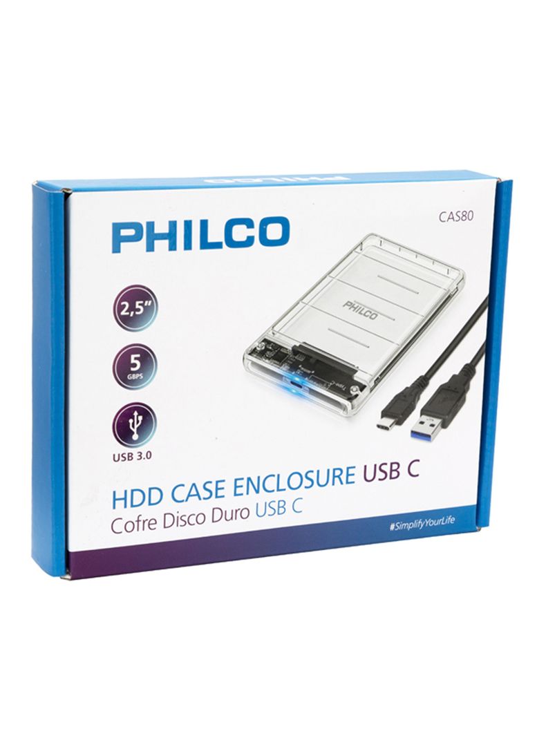 Cofre Case Disco Duro Sata Hdd 2.5¨ Usb Tipo C Hasta 4tb-4