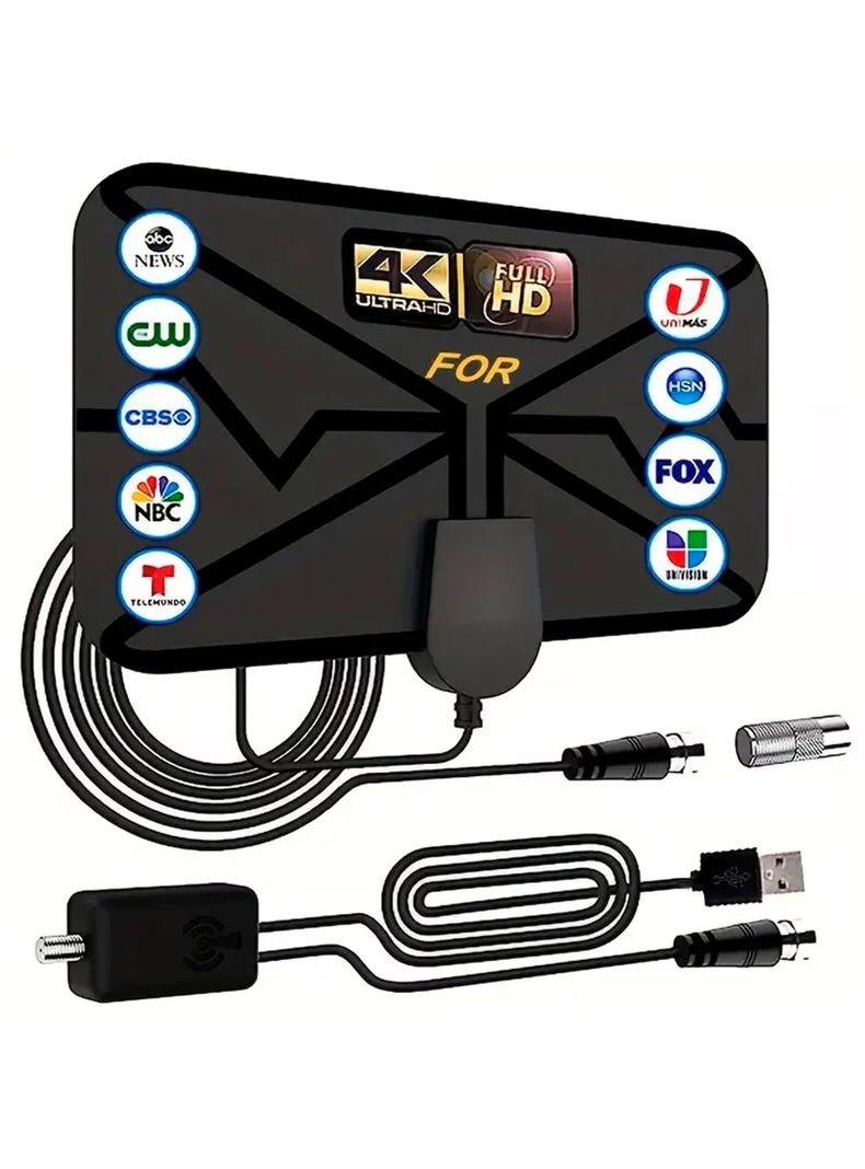Antena Digital Full Hdtv 4K 25dB Con Amplificador Tecnolab TL588-2