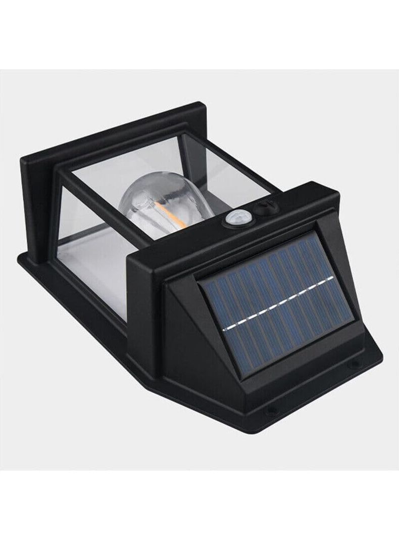 X2 Lampara Foco Solar led Aplique Sensor De Movimiento Exterior-1