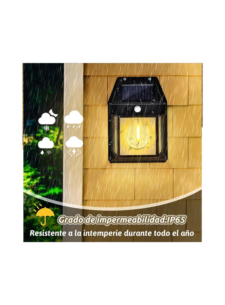 X2 Lampara Foco Solar led Aplique Sensor De Movimiento Exterior-2