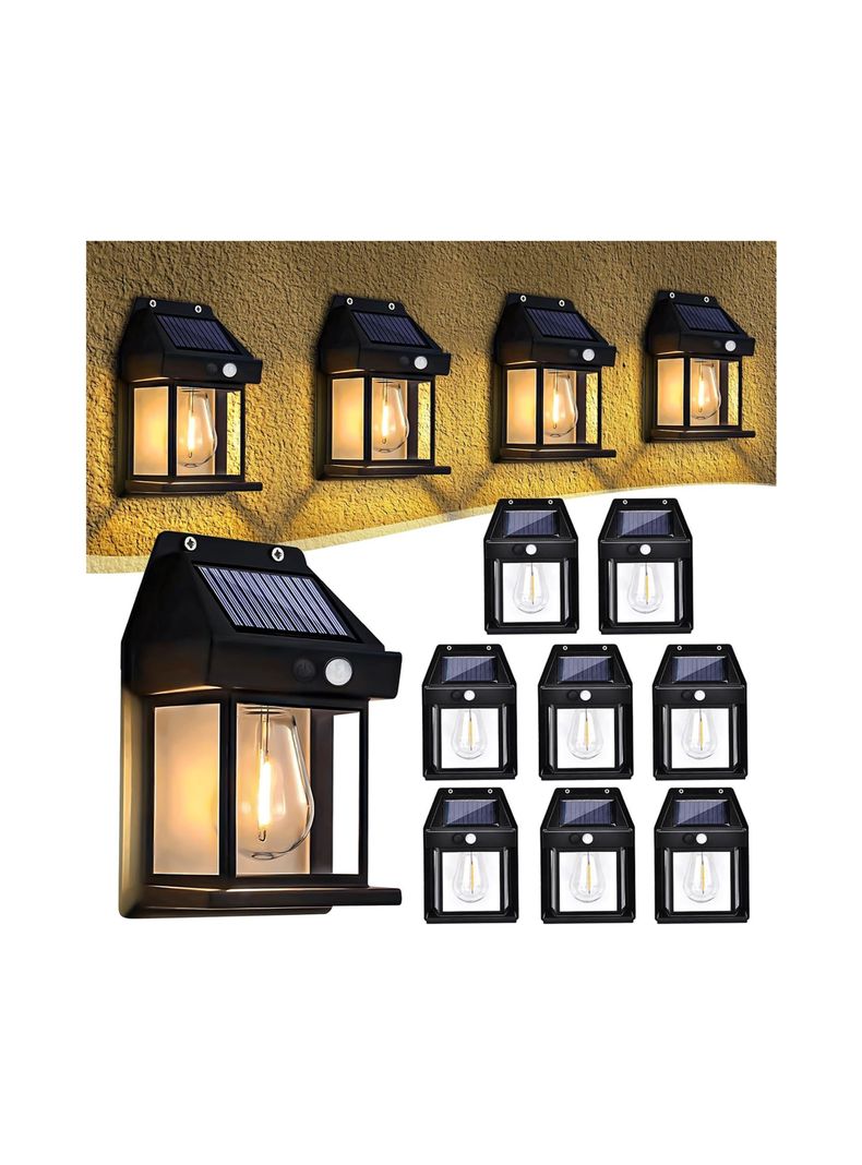 X2 Lampara Foco Solar led Aplique Sensor De Movimiento Exterior-4