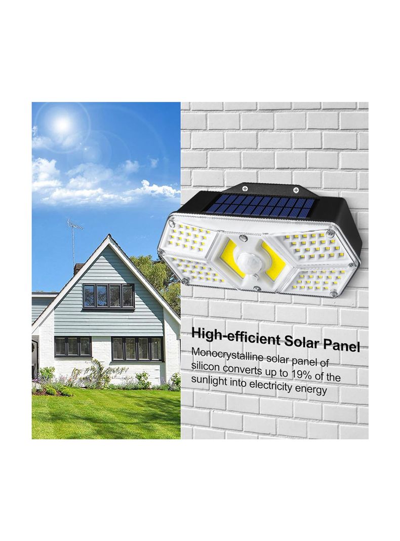Foco Aplique Solar De 124 Led Con Sensor De Movimiento-3