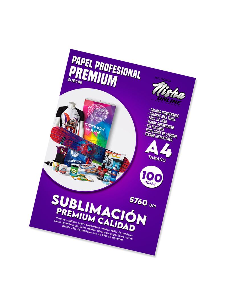 Pack 100 Hojas Papel Profesional Sublimacion A4-0