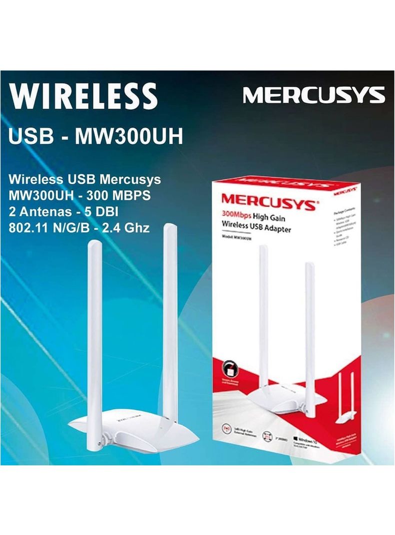 Antena WIFI Inalámbrico 300Mbps 24GHz MW300UH Mercusys-3