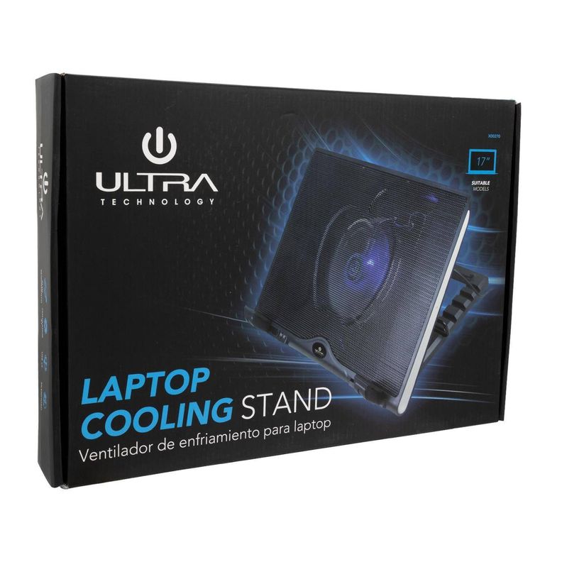 Ventilador De Notebook Cooling Fan 10" a 17" Con 2 Puertos USB Luz Led-5