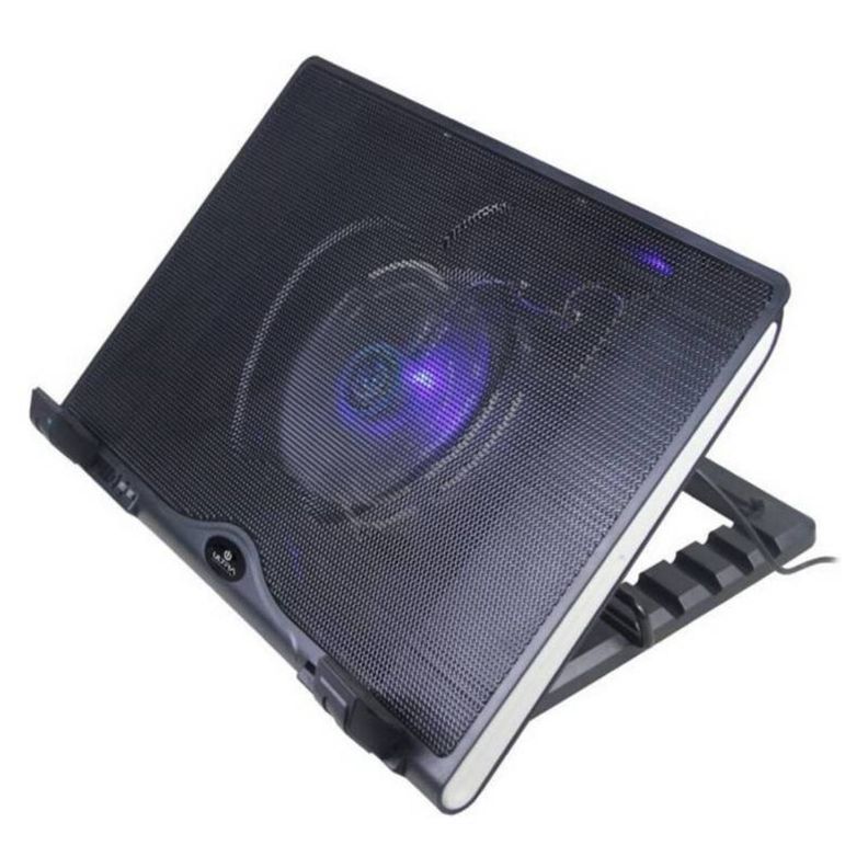 Ventilador De Notebook Cooling Fan 10" a 17" Con 2 Puertos USB Luz Led-1