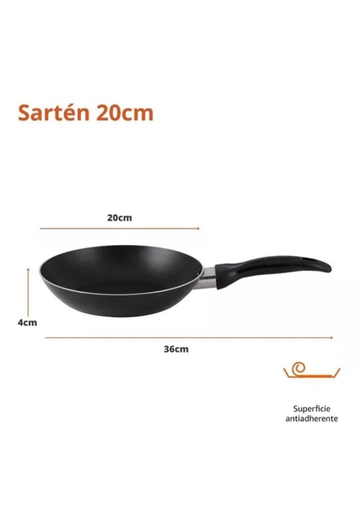 Bateria Cocina 12 Piezas Begônia Teflon Antiadherente plata-4