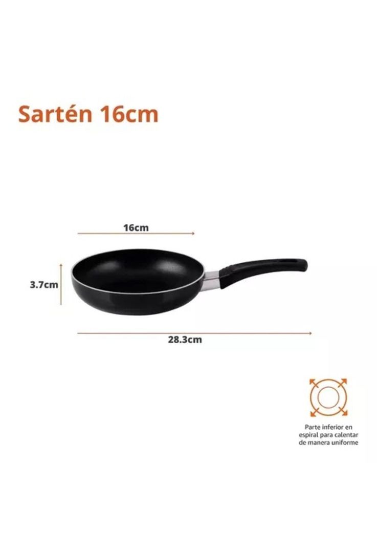 Bateria Cocina 12 Piezas Begônia Teflon Antiadherente plata-5