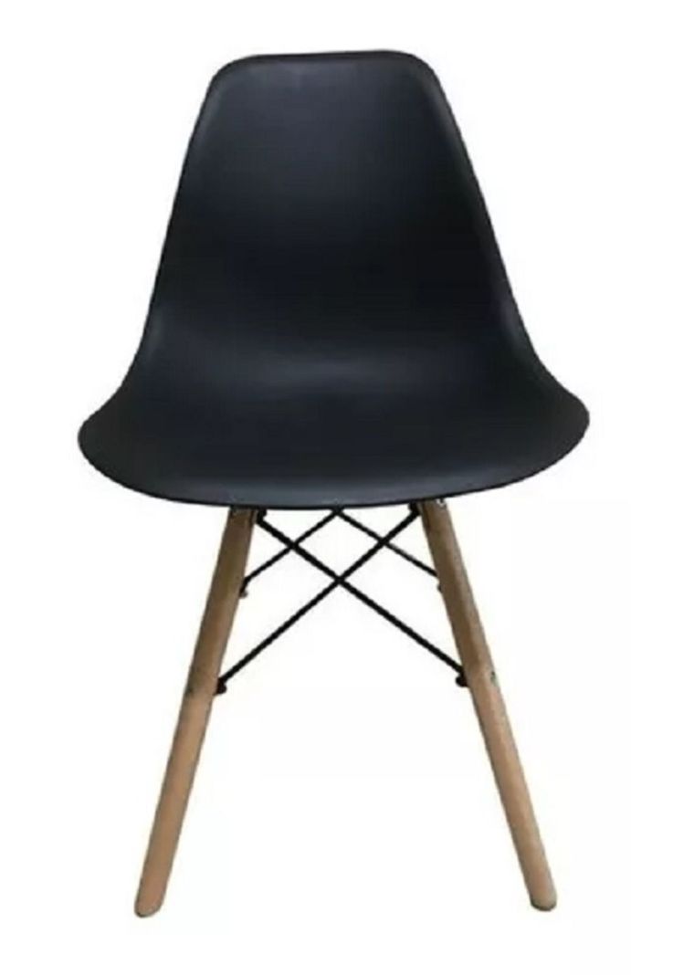 Set De 2 Sillas Begônia Eames Paris Para Comedor Negras-0