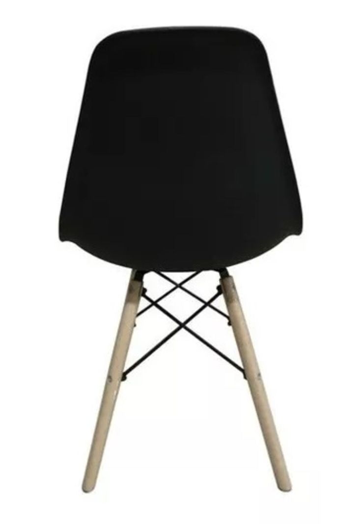 Set De 2 Sillas Begônia Eames Paris Para Comedor Negras-1