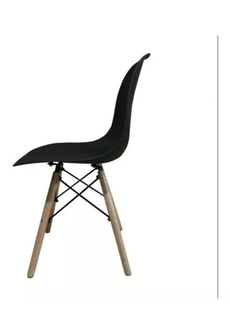 Set De 2 Sillas Begônia Eames Paris Para Comedor Negras-2