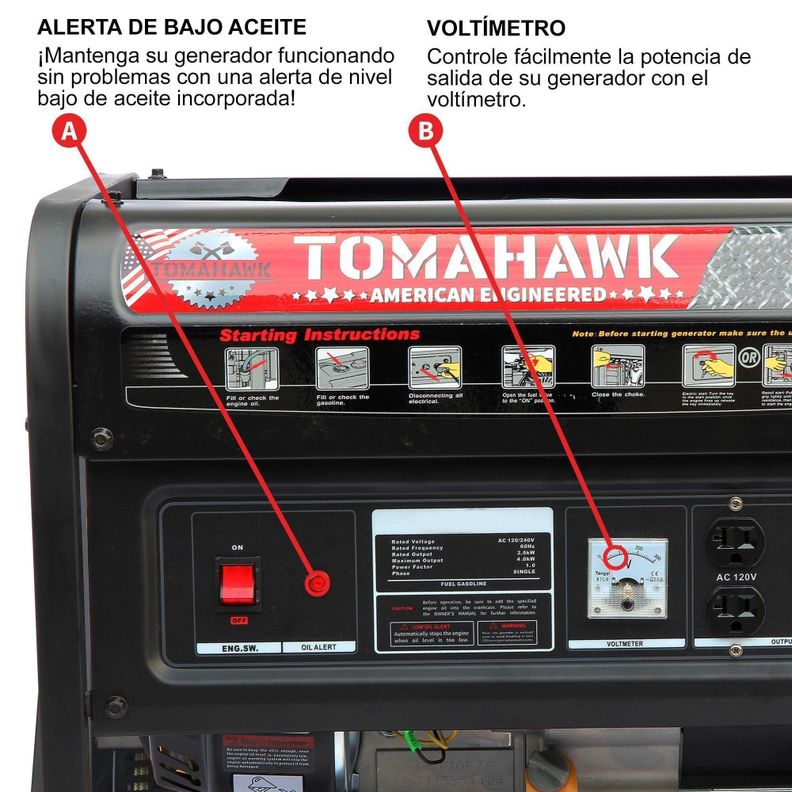 Generador 3.5Kva Tomahawk Power TG3500 PARTIDA MANUAL-1
