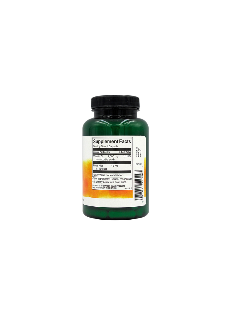 Vitamina C-1000 1000 mcg 90 cápsulas Swanson -2