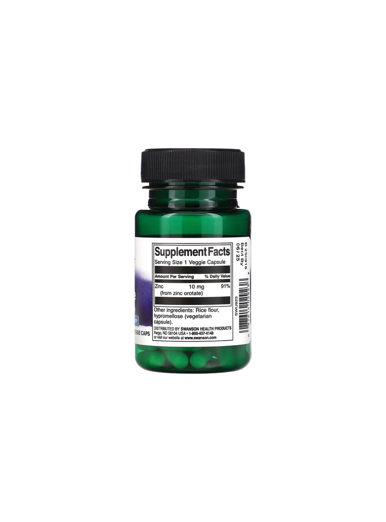 Orotato de zinc 60 cápsulas vegetales Swanson-2