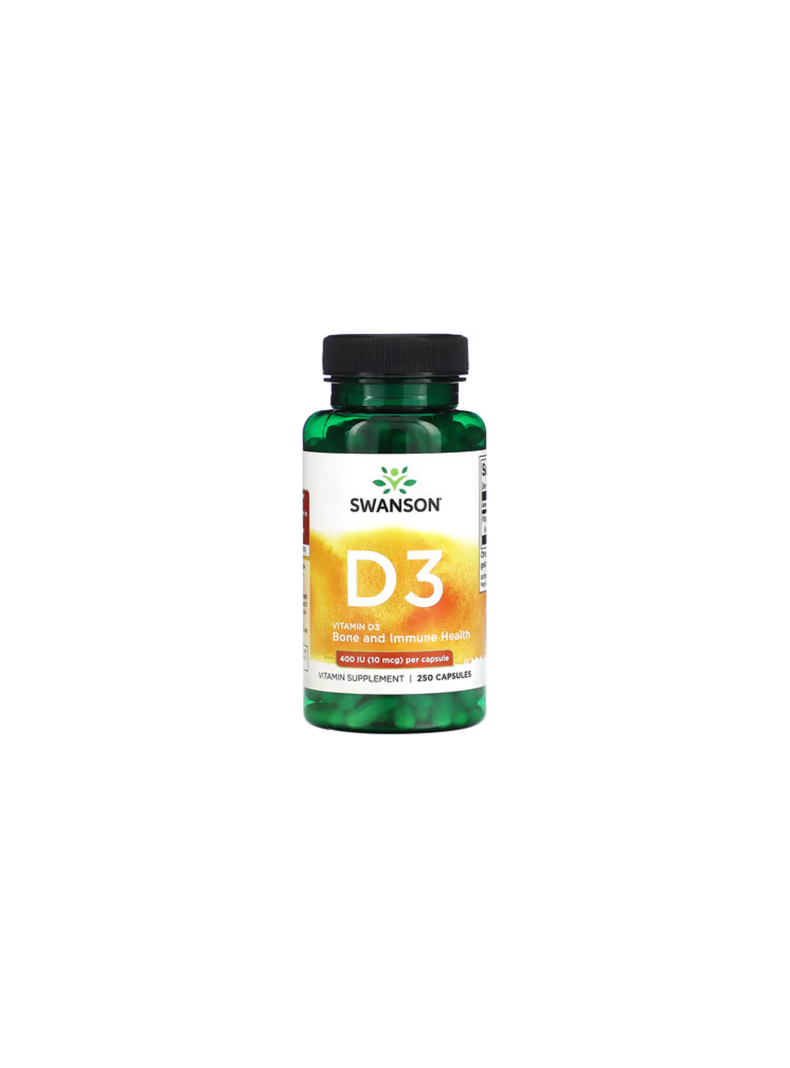 Vitamina D3 400 ui 250 cápsulas Swanson-0