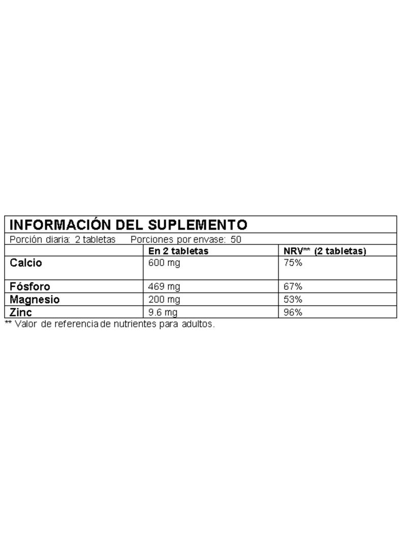 Calcio Zinc Magnesio 100 Tabletas Biotech Usa-1