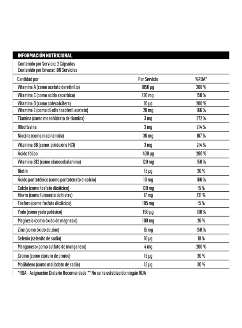 Multivitaminas ONE A DAY 100 tabletas BiotechUSA-1