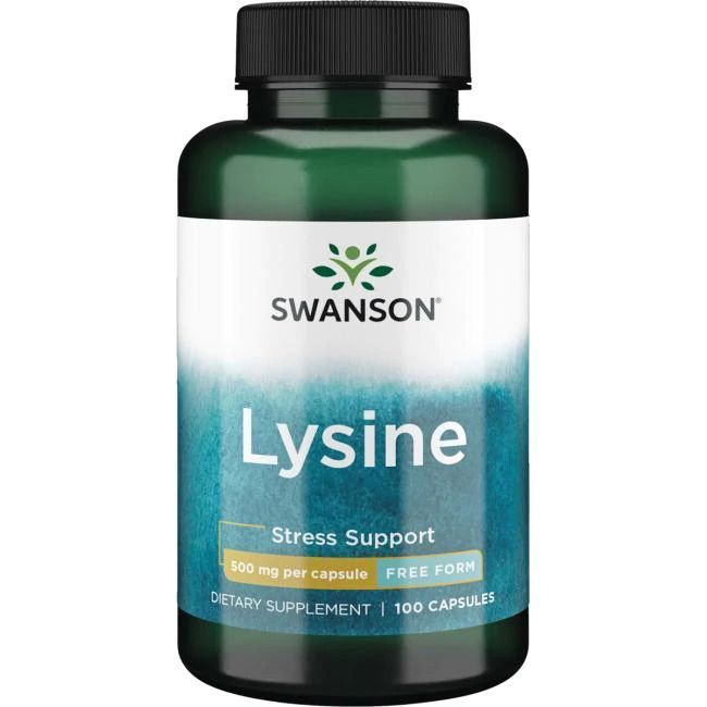 L-Lysine lisina 500 MG 100 capsulas Swanson-0