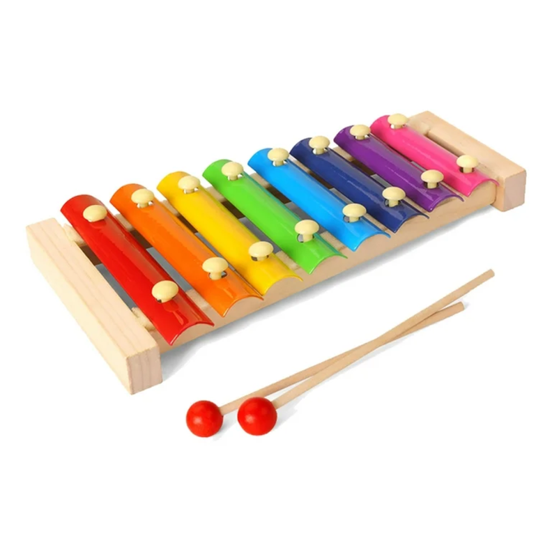 Xilofono Musical De Madera Multicolor Para Ni os 8 Notas
