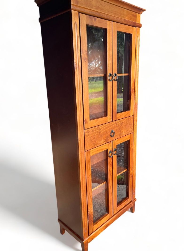Vitrina 4 puertas TRINY (NOGAL)-1
