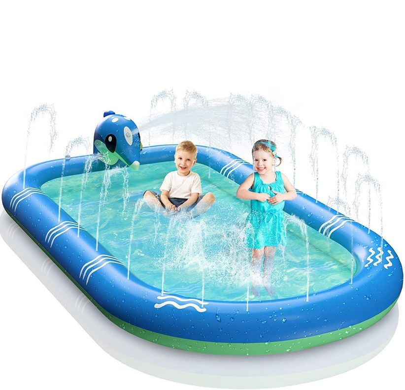 Piscina Inflable 170x110x45cm Delfin Lanza Chorro Agua-0