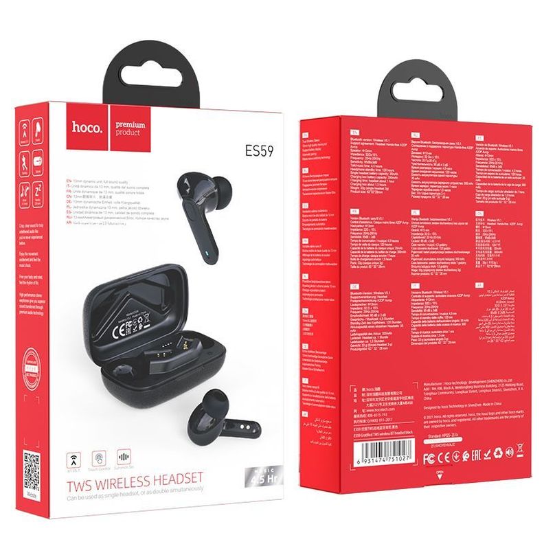 Audífono Inalámbrico Bluetooth V51 Con Estuche De Carga-2